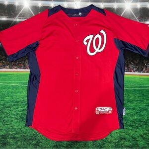 Washington Nationals Bryce Harper #34 Majestic Mens Red Jersey Sz Large Used